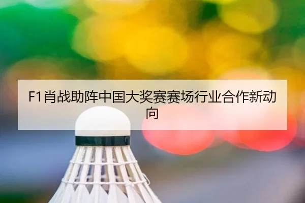 F1肖战助阵中国大奖赛赛场行业合作新动向